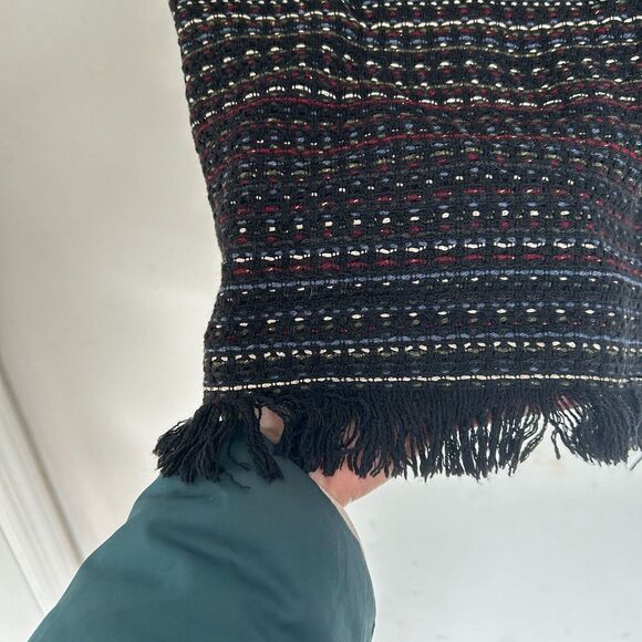 Zara Trafaluc Collection Short Sleeve Knit Stripe Sweater Fringe Dress Size XS - Picture 5 of 10